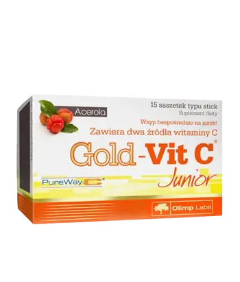 OLIMP Gold-Vit C Junior 110 мг Витамин C за Деца на Сашета - 15 сашета, 15 дози