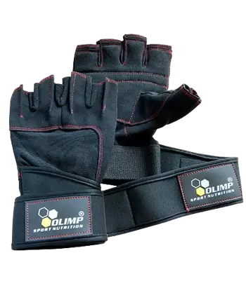 OLIMP Hardcore RAPTOR gloves black Kожени Ръкавици за Фитнес - Черни