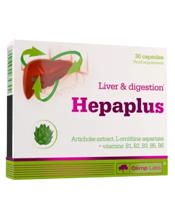 OLIMP Hepaplus Формула в Подкрепа на Черния Дроб - 30 капсули, 15 дози