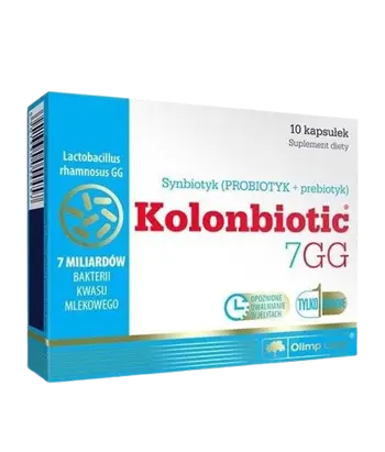 OLIMP Kolonbiotic 7gg Probiotic + Prebiotic Πpoбиoтик + Пребиотик със 7 Милиapдa Живи Кyлтypи - 10 капсули, 10 дози