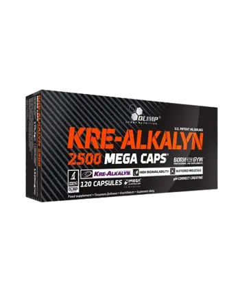 OLIMP Kre-Alkalyn Mega Caps 2500 мг Креатин Кре-Алкалин - 120 капсули, 30 дози