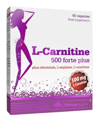 OLIMP L-Carnitine 500 мг Forte Plus Л-Карнитин - 60 капсули, 30 дози