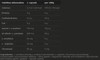 OLIMP L-Carnitine 500 мг Forte Plus Л-Карнитин - 60 капсули, 30 дози