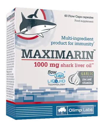 OLIMP Maximarin 1000 мг Масло от Черен Дроб на Акула - 60 капсули, 30 дози