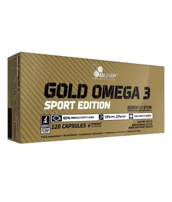 OLIMP Omega-3 GOLD Sport Edition 1000 мг Висококонцентрирано Рибено Масло - 120 гел капсули, 120 дози