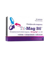 OLIMP Tri-Mag B6 Магнезий 130 мг и Витамин В6 1.4 мг - 30 таблетки, 30 дози