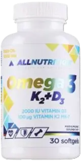 AllNutrition Omega 3 + K2 D3 За сърдечно-съдово здраве и здрави кости