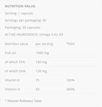 AllNutrition Omega 3 + K2 D3 За сърдечно-съдово здраве и здрави кости