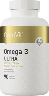 OstroVit Omega 3 Ultra Висококонцентрирано Рибено Масло - 90 гел капсули, 90 дози