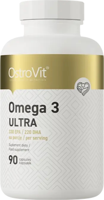 OstroVit Omega 3 Ultra Висококонцентрирано Рибено Масло - 90 гел капсули, 90 дози