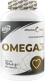 6PAK Nutrition Omega 3 Рибено Масло Омега 3 - 90 капсули, 90 дози