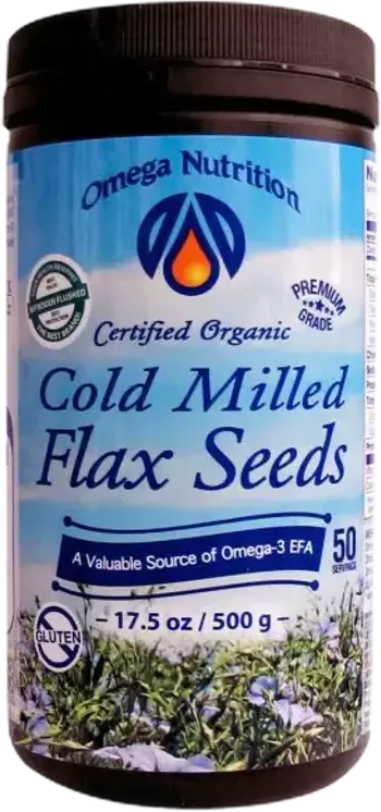 Omega Nutrition Organic Cold Milled Flax Seeds Студено смляно ленено семе 500 грама