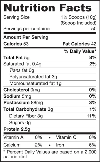 Omega Nutrition Organic Cold Milled Flax Seeds Студено смляно ленено семе 500 грама