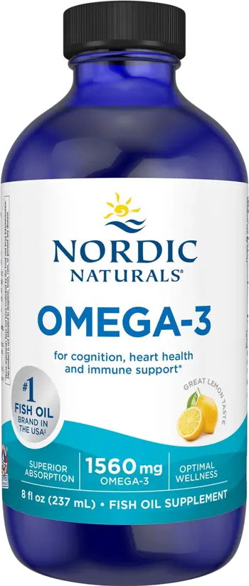 Nordic Naturals Omega-3 Liquid 1560 mg Течно рибено масло с лимон