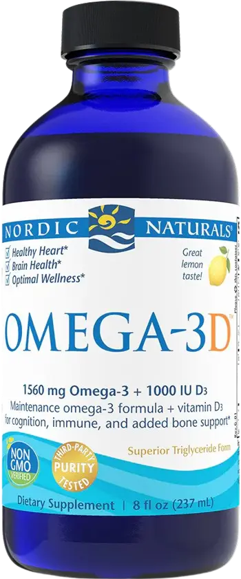 Nordic Naturals Omega-3D Liquid 1560 mg Течна формула с Омега-3 и Витамин D3