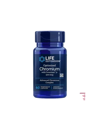 Life Extension Optimized Chromium with Crominex® 3+ Хром 500 mcg x 60 капсули