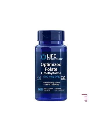 Life Extension Optimized Folate (L-Methylfolate) Фолиева киселина (л-метилфолат) х 100 таблетки