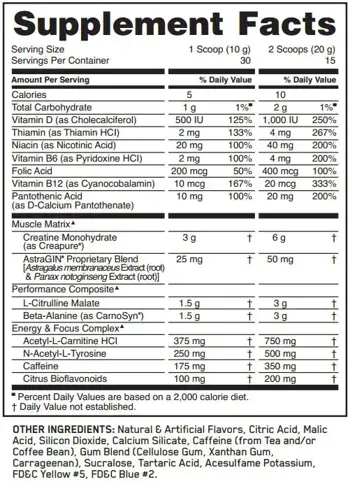 OPTIMUM NUTRITION GOLD STANDARD PRE-WORKOUT Азотен Бустър - 330 грама, 30 дози