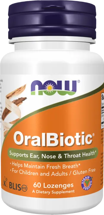 NOW Foods OralBiotic® Streptococcus Salivarius Пробиотик - 60 подезични таблетки, 30 дози