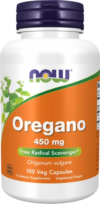 NOW Foods Oregano 450 мг Риган - 100 веге капсули, 50 дози