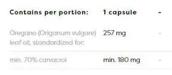 Масло от Риган / Oregano Oil 257 mg | 70% Carvacrol