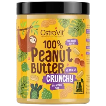 OstroVit 100% Peanut Butter Crunchy Хрупкаво Фъстъчено Масло
