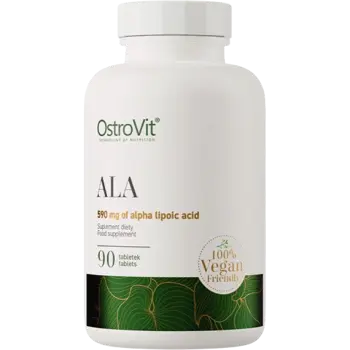 OstroVit ALA Alpha Lipoic Acid 590 мг Алфа Липоева Киселина - 90 таблетки, 90 дози