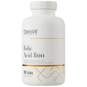 OstroVit Folic Acid 800 мкг Фолиева Киселина - 90 таблетки, 90 дози