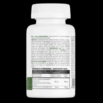OstroVit KSM-66 Ashwagandha 400 мг Ашваганда KSM-66 - 120 таблетки, 120 дози