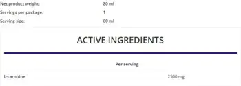 OstroVit L-Carnitine Shot Л-Карнитин Шот - 80 мл
