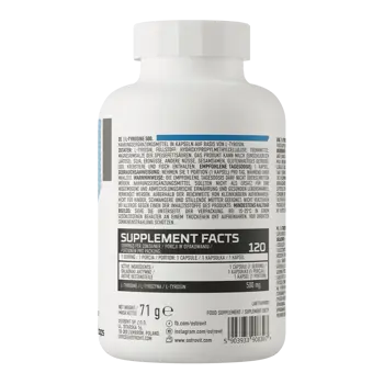 OstroVit L-Tyrosine 500 мг Тирозин - 120 капсули, 120 дози