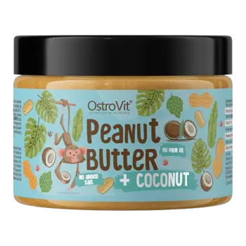 OstroVit Peanut Butter + Coconut Butter  Фъстъчено Масло + Кокосово Масло - 500 грама, 50 дози