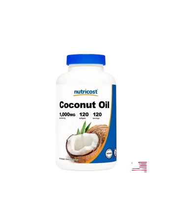 Nutricost Coconut Oil 1000 mg Кокосово масло за отслабване и метаболизъм х 120 софтгел капсули