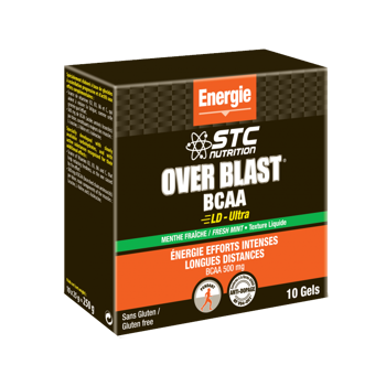 STC Nutrition OVER BLAST® BCAA Енергиен гел за дълги разстояния с BCAA - 10 гела по 25 g