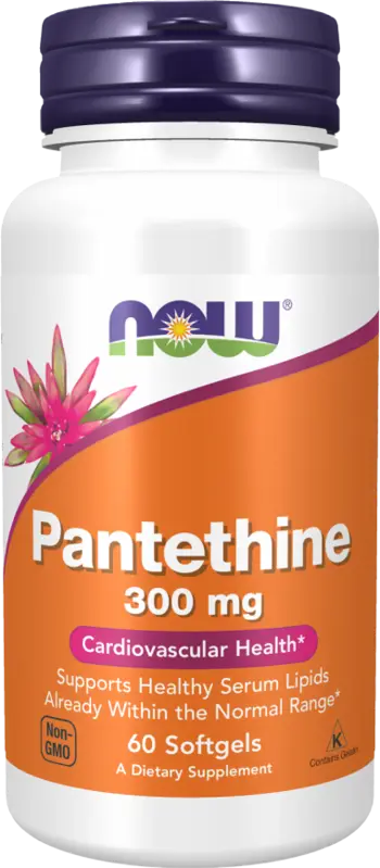 NOW Foods Pantethine 300 мг Пантетин/Пантетонова Киселина Витамин Б-5 - 60 гел капсули, 60 дози
