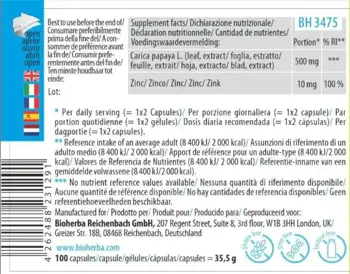 Bioherba Papaya Leaf Extract 200 mg Екстракт от Папая Лист