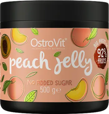 OstroVit Peach Jelly 92% Real Fruits ~ No Added Sugar Конфитюр с Вкус на Праскова - 500 грама