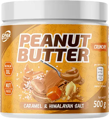 6PAK Nutrition Peanut Butter Caramel & Himalayan Salt Фъстъчено Масло - 500 грама