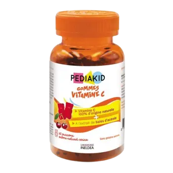PEDIAKID Gommes Vitamine C Дъвчащи дражета с Витамин С от ацерола х 60 дражета