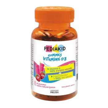 PEDIAKID Gommes Vitamine D3 Дъвчащи мечета с Vit.D3