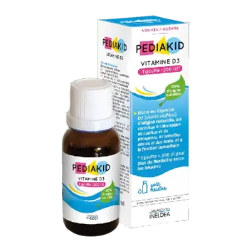 PEDIAKID Vitamine D3 200 IU Витамин D3 на капки с вкус на ягода - 20 ml