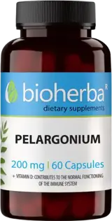 Bioherba Pelargonium 200 mg African Geranium За силен имунитет и здрава дихателна система