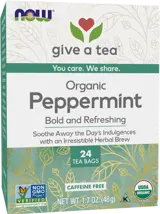NOW Foods Peppermint Tea Ментов Чай - 30 пакета