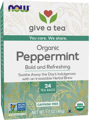 NOW Foods Peppermint Tea Ментов Чай - 30 пакета