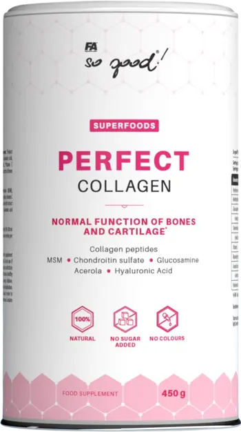FA Nutrition Perfect Collagen with Glucosamine, Chondroitin, MSM, Hyaluronic Комплексни Формули за Стави- 450 грама, 30 дози
