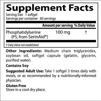Doctor's Best Phosphatidylserine 100 mg With SerinAid За памет и концентрация