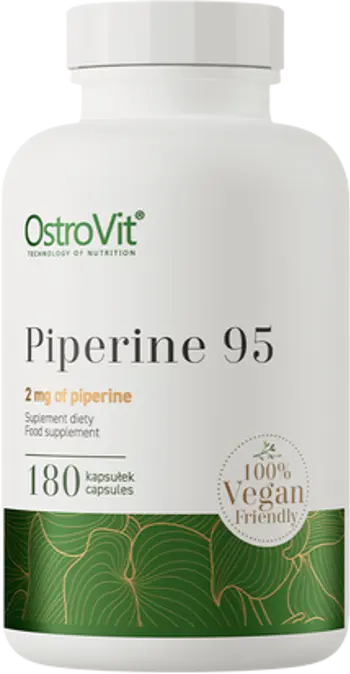 OstroVit Piperine 95 Vege 2 мг Черен Пипер (Пиперин) - 180 капсули, 180 дози