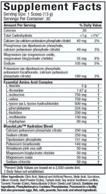 MuscleTech Platinum 100% EAA+ Есенциални Аминокиселини + Електролити на Прах - 393 грама, 30 дози