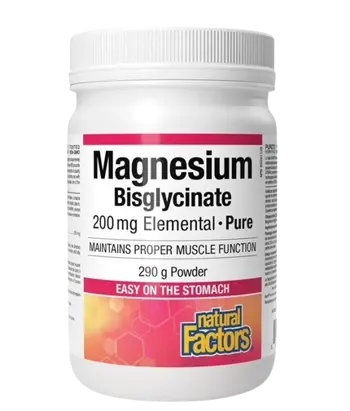 Natural Factors Magnesium Bisglycinate Подпомага нервната система и мускулите