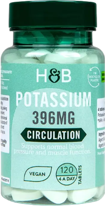 Holland And Barrett Potassium 396 mg Подкрепа за електролитния баланс и мускулната функция